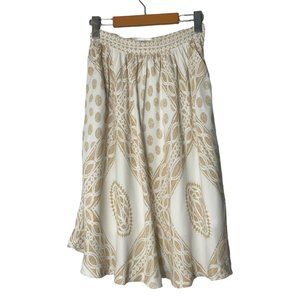 Ports International Vintage Print Rayon Skirt Size 4 Pattern